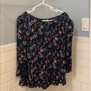 Gap Floral Rayon Blouse